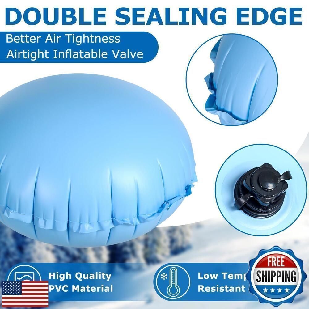 Pool Pillows for Above Ground Pools 4 x 4 ft Pool Air Pillow with Ropes PVC - Picture 3 of 5